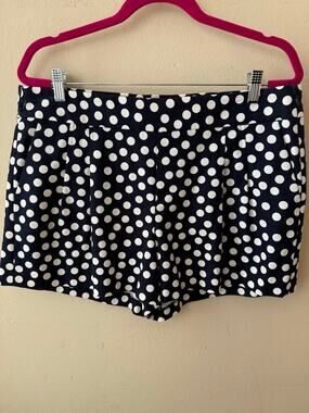 J. Crew Blue & White Polka Dot Shorts Size 14